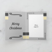 kersttouwen voor tante Goud en grijs Feestdagen Kaart (Binnen)