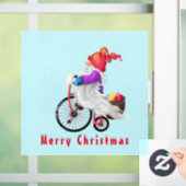 kersttouwkoepel met bijten en cadeautjes raamsticker (Huis)