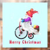 kersttouwkoepel met bijten en cadeautjes raamsticker (Vel 2)