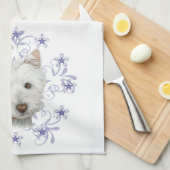 kersttouwschildkunst en sneeuwvlok theedoek (Quarter Fold)