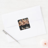 kersttouwtje vierkante sticker (Envelop)