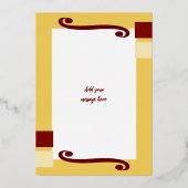 kersttouwtjes opa en foto's toevoegen gouden schof folie feestdagenkaart (Achterkant)