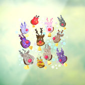 kersttouwtjes voor kerstmis Deers met cellen Raamsticker (Vel 3)