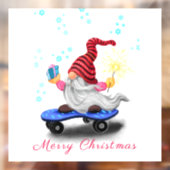 kersttouwtjes voor schaatstaarkoepel met cadeaus raamsticker (Vel 2)