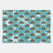 Kersttractor Boerderij apparatuur Inpakpapier Vel (Voorkant 3)