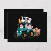 Kersttractor Boerderij Funny Holiday Briefkaart (Voorkant / Achterkant)