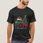 Kersttractor Santa Xmas Boerderij Truck T-shirt (Voorkant)
