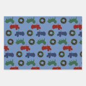 Kersttractoren patterned inpakpapier vel (Voorkant 3)