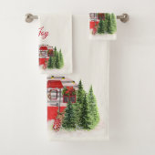 Kersttrailer Camper Outdoorsy Thema Bad Handdoek (Insitu)