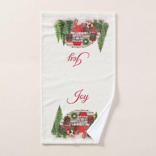 Kersttrailer Camper Outdoorsy Thema Bad Handdoek (Handdoek)