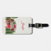 Kersttrailer Camper Outdoorsy Thema Bagagelabel (Voorkant horizontaal)
