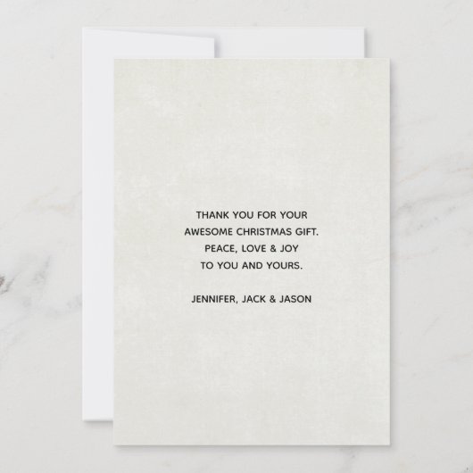 Kersttrailer Camper Outdoorsy Thema Bedankkaart (Achterkant)