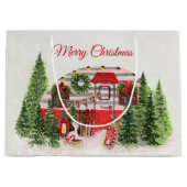 Kersttrailer Camper Outdoorsy Thema Groot Cadeauzakje (Voorkant)