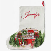 Kersttrailer Camper Outdoorsy Thema Grote Kerstsok (Achterkant)