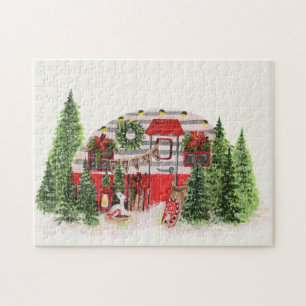 Kersttrailer Camper Outdoorsy Thema Legpuzzel