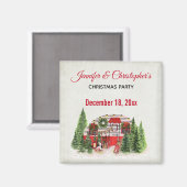 Kersttrailer Camper Outdoorsy Thema Magneet (Voorkant / Achterkant)