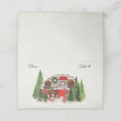 Kersttrailer Camper Outdoorsy Thema Plaatskaartje (Buitenkant ongevouwen)