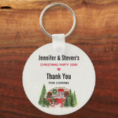 Kersttrailer Camper Outdoorsy Thema Sleutelhanger (Voorkant)