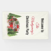 Kersttrailer Camper Outdoorsy Thema Spandoek (Horizontaal)