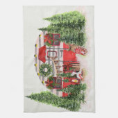 Kersttrailer Camper Outdoorsy Thema Theedoek (Verticaal)