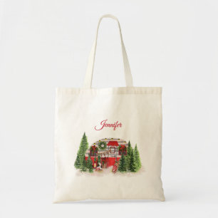 Kersttrailer Camper Outdoorsy Thema Tote Bag