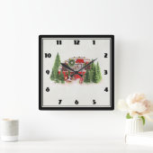 Kersttrailer Camper Outdoorsy Thema Vierkante Klok (Huis)