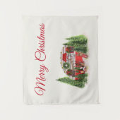 Kersttrailer Camper Outdoorsy Thema Wandkleed (Voorkant)