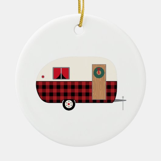 Kersttrailer Keramisch Ornament (Voorkant)