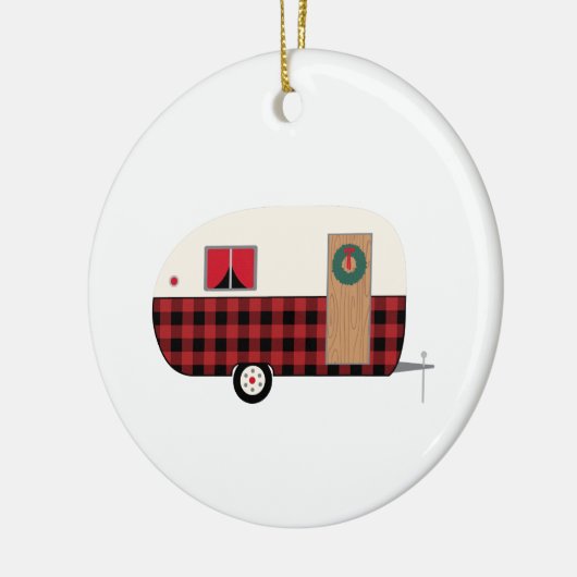 Kersttrailer Keramisch Ornament (Links)