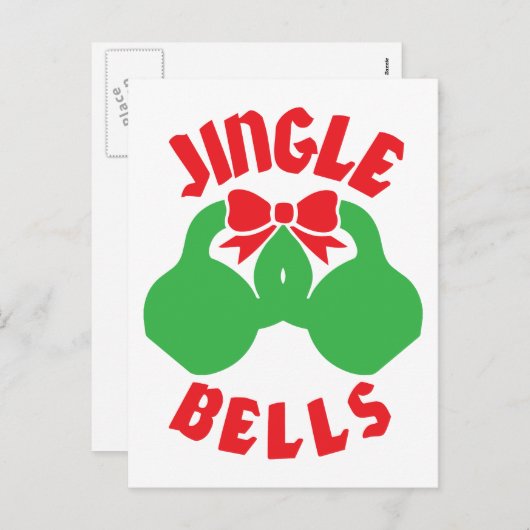 kersttraining Jingle "Kettle Bells" Feestdagenkaart (Voorkant / Achterkant)