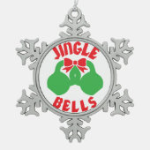 kersttraining Jingle "Kettle Bells" Tin Sneeuwvlok Ornament (Voorkant)