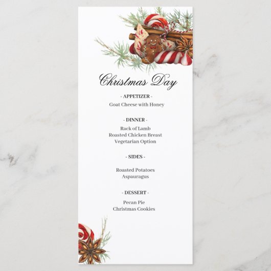 Kersttraktaties Flat Menu (Voorkant)