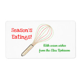 Kersttraktaties Label / Bak Label (rood groen)