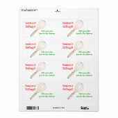 Kersttraktaties Label / Bak Label (rood groen) (Full Sheet)