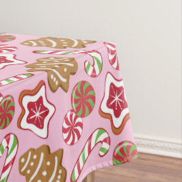 Kersttraktaties - roze tafelkleed
