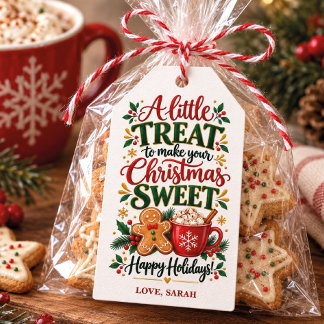 Kersttraktaties voor collega's Aangepaste naam Cadeaulabel