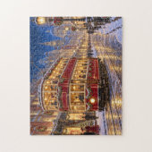 Kersttram Stadsscene Legpuzzel (Verticaal)