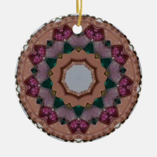 KerstTreat Fractal Keramisch Ornament (Voorkant)