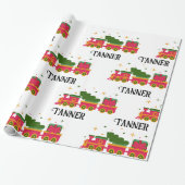 Kersttrein Aangepaste naam Cadeaupapier (Uitgerold)