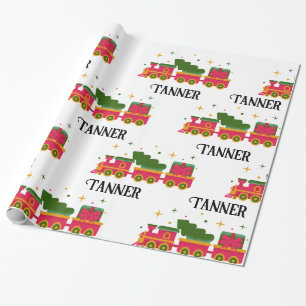Kersttrein Aangepaste naam Cadeaupapier