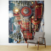 Kersttrein achtergrond wandkleed (In situ)