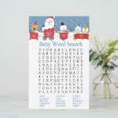 Kersttrein Baby shower Word Search Game (Staand voorkant)