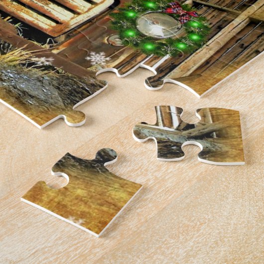  kersttrein Barn GMC Truck Legpuzzel (Zijkant)