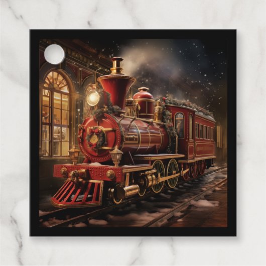 Kersttrein Bedankjes Labels (Voorkant)