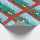 Kersttrein Cadeaupapier (Hoek)