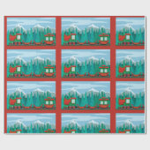 Kersttrein Cadeaupapier (Vlak)