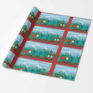 Kersttrein Cadeaupapier