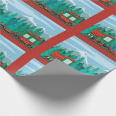 Kersttrein Cadeaupapier (Hoek)