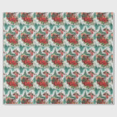 Kersttrein  cadeaupapier (Vlak)