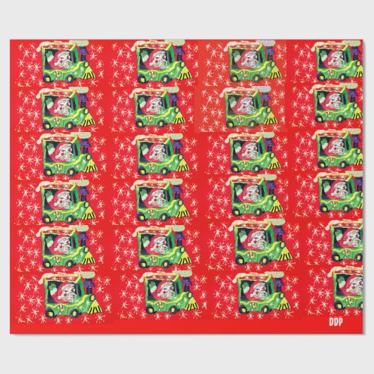 Kersttrein Cadeaupapier (Vlak)